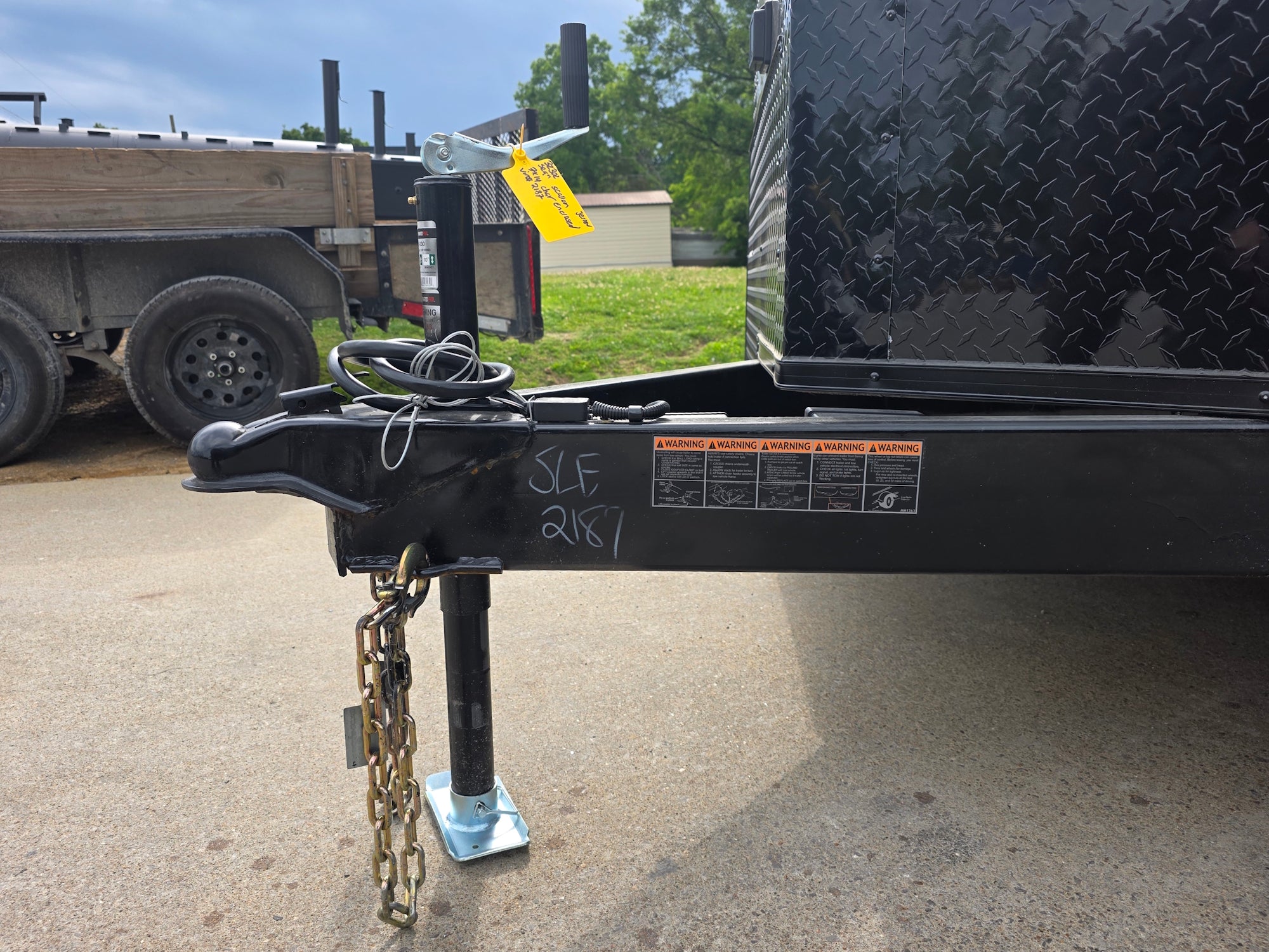7x14 Black V-Nose Enclosed Trailer Blkout Pkg (2) 7,000lb Axles Elec Pkg - Image 27