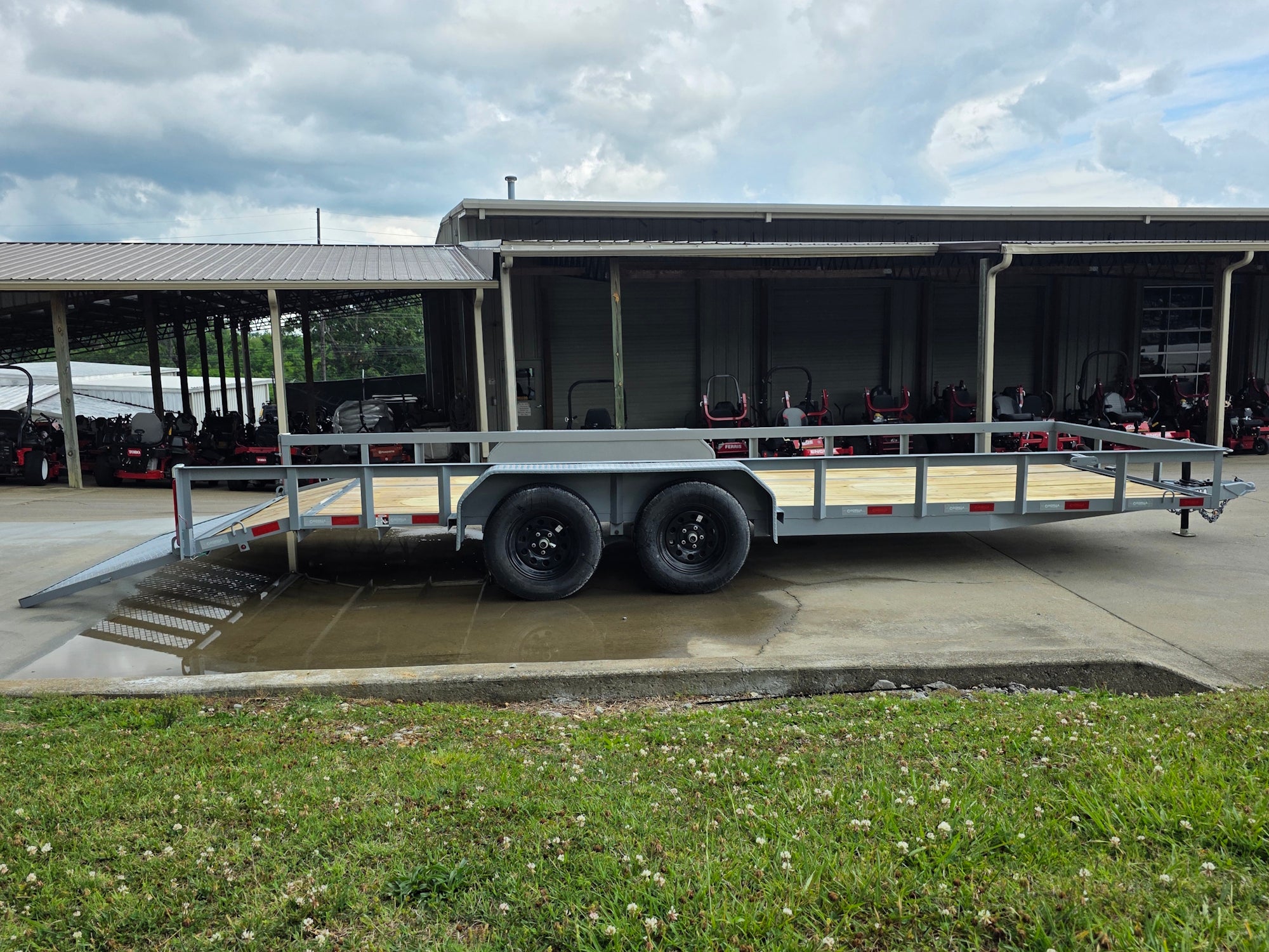 7x20 Utility Trailer Dovetail Powder Coated w/ Gate (2) 3500lb Axles 7k GVWR 2-Brakes - Image 14