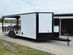 8.5'X24' White Hybrid Enclosed Trailer W/ Roof Covered Deck and Gen box (2)7,000lb Axles - Image 7