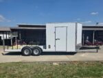 8.5x20 White Enclosed Hybrid Utility Trailer (2) 7,000lb Axles 14K GVWR