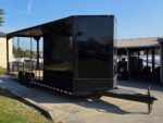 8.5'x26' Black Hybrid Trailer w/ Roof Covered Rear Deck & Generator Box