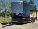 8.5'x26' Black Hybrid Trailer w/ Roof Covered Rear Deck & Generator Box - Image 8