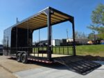 8.5'x26' Black Hybrid Trailer w/ Roof Covered Rear Deck & Generator Box - Image 14