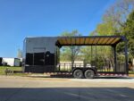 8.5'x26' Black Hybrid Trailer w/ Roof Covered Rear Deck & Generator Box - Image 7
