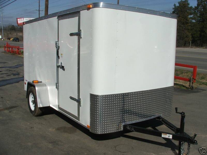 8272_3.jpg Enclosed 6' x 12' Trailer with Drop Gate Storage - Image 1