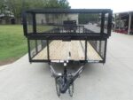 6.4x16 Dovetail Utility Trailer with Front Basket 2ft Mesh (2) 3500lb Axles - Image 3