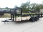 6.4x16 Dovetail Utility Trailer with Front Basket 2ft Mesh (2) 3500lb Axles