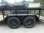 6.4x16 Dovetail Utility Trailer with Front Basket 2ft Mesh (2) 3500lb Axles - Image 7