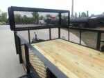 6.4x16 Dovetail Utility Trailer with Front Basket 2ft Mesh (2) 3500lb Axles - Image 9