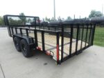 6.4x16 Dovetail Utility Trailer with Front Basket 2ft Mesh (2) 3500lb Axles - Image 10
