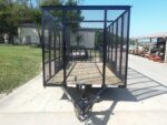 6.4x16 Dovetail Utility Trailer 6ft Mesh Sides (2) 3,500lb Axles - Image 2