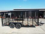 6.4x16 Dovetail Utility Trailer 6ft Mesh Sides (2) 3,500lb Axles - Image 7