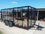 6.4x16 Dovetail Utility Trailer 6ft Mesh Sides (2) 3,500lb Axles - Image 8