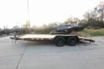 7x18 Wood Deck Car Hauler (2) 3500lb Axle w/ Brake and Ramps 7K GVWR - Image 4