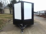 7x12 Enclosed Trailer White V-Nose Blackout Package 3,500lb Axle Storage - Image 2