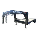 7X22 Gooseneck Equipment Trailer with (2) 7K Axles & Mini King Kong Ramps