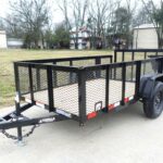 5x10 Dovetail Utility Trailer 2ft Mesh sides 3500lb Axle