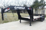 7x16 Gooseneck Equipment Trailer (2) 7K Axles with Stand-Up Ramps 14k GVWR