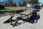 6'4" x 12 Double Axle Utility Trailer Powder Coated Dovetail (2) 3500lb Axles - Image 4