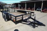 6'4" x 12 Double Axle Utility Trailer Powder Coated Dovetail (2) 3500lb Axles - Image 2
