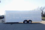 8.5x24 White V-Nose Enclosed Trailer (2) 3500lb Axles 7K GVWR