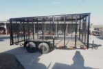 6.4x16 Straight Deck Utility Trailer 6ft Mesh Sides with Metal Roof (2) 3,500lb Axles - Image 3