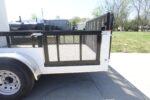7x18 White Hybrid Enclosed V Nose (2) 7K Axles 2 Ft Fold Down Mesh Sides Pintle Hitch - Image 7