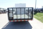 7x18 White Hybrid Enclosed V Nose (2) 7K Axles 2 Ft Fold Down Mesh Sides Pintle Hitch - Image 9