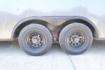7x18 White Hybrid Enclosed V Nose (2) 7K Axles 2 Ft Fold Down Mesh Sides Pintle Hitch - Image 11
