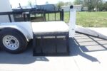 7x18 White Hybrid Enclosed V Nose (2) 7K Axles 2 Ft Fold Down Mesh Sides Pintle Hitch - Image 13