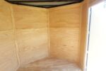 7x18 White Hybrid Enclosed V Nose (2) 7K Axles 2 Ft Fold Down Mesh Sides Pintle Hitch - Image 22
