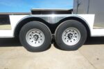 8.5x24 White Hybrid Enclosed V nose (2) 7K axles (2) 30x30 Windows No rails Pintle Hitch - Image 6