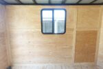 8.5x24 White Hybrid Enclosed V nose (2) 7K axles (2) 30x30 Windows No rails Pintle Hitch - Image 11