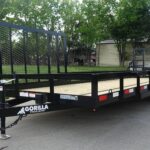 7x20 Straight Deck Utility Trailer with Side Gate (2) 5,200lb Axles HD