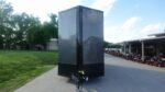 7x20 V Nose Charcoal With Black Out Trim Enclosed Trailer (2) 3500 LB Axles 9 Ft Interior height Barn Doors - Image 2