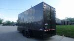 7x20 V Nose Charcoal With Black Out Trim Enclosed Trailer (2) 3500 LB Axles 9 Ft Interior height Barn Doors - Image 6