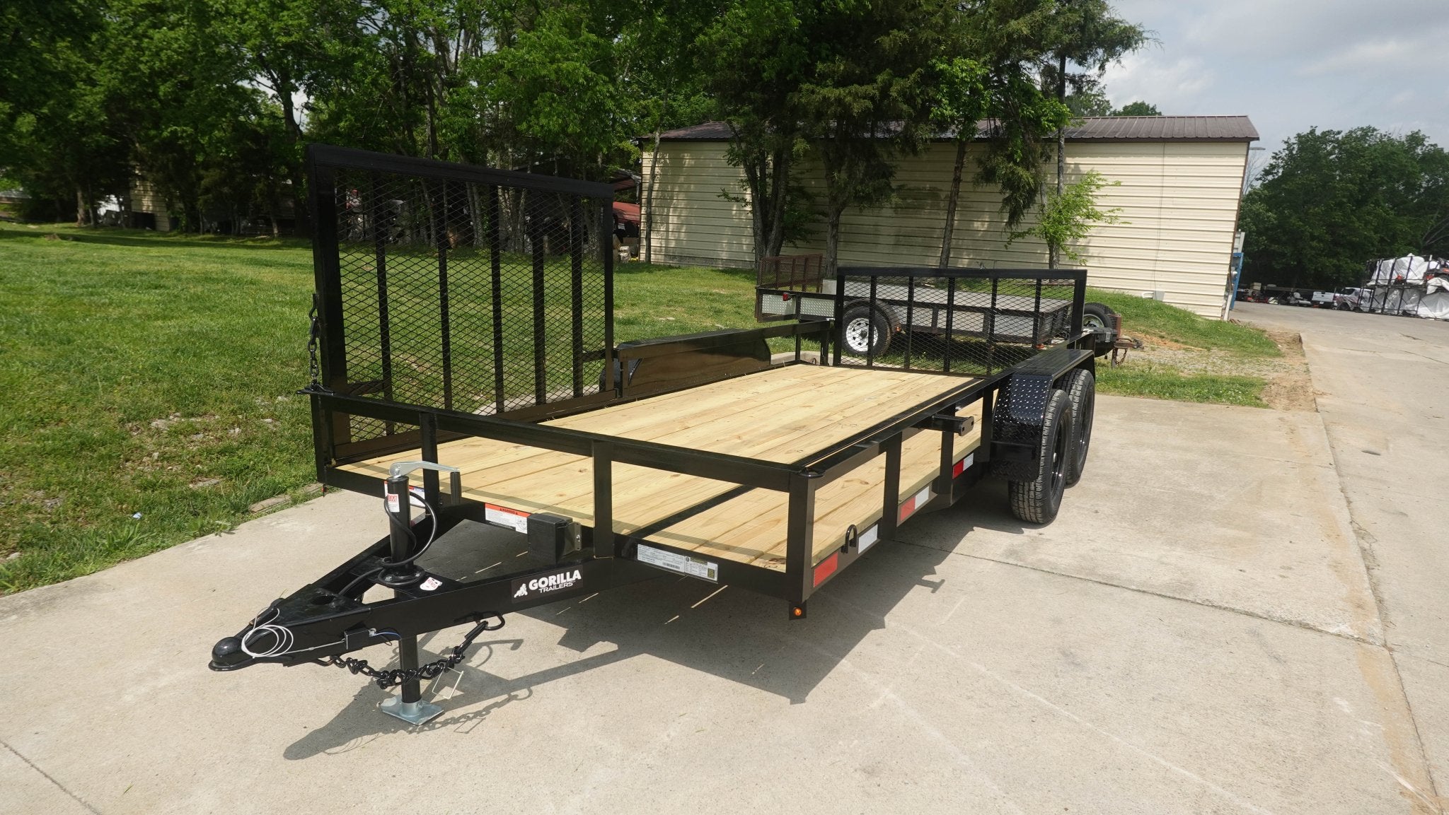 DSC04006-3.jpg 7x16 Dovetail Utility Trailer with Side Gate (2) 3500lb Axle 7k GVWR - Image 1