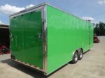 8.5x24 V Nose Neon Green Enclosed Trailer (2) 5200 LB Axles With Brakes 7 Ft Interior Height - Image 8