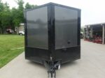 8.5x20 Charcoal Blackout Trim VNose Hybrid Enclosed Trailer Roof (2) 3500lb Axles 50 AMP Electrical Package - Image 2