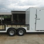 8.5x20 White Enclosed Hybrid Utility Trailer (2) 7,000lb Axles
