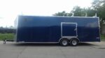 8.5x24 Blue V-Nose Slant Top Enclosed Trailer (2) 5200lb Axles Ladder Racks - Image 4