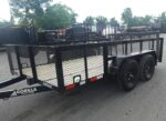 7' X 12' Dovetail Utility Trailer 2ft Mesh (2) 3500lb Axles