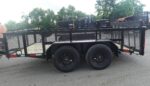 7' X 12' Dovetail Utility Trailer 2ft Mesh (2) 3500lb Axles - Image 2