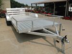 7' x 18' All Aluminum Utility Trailer Dual Axle Straight Deck - Image 3