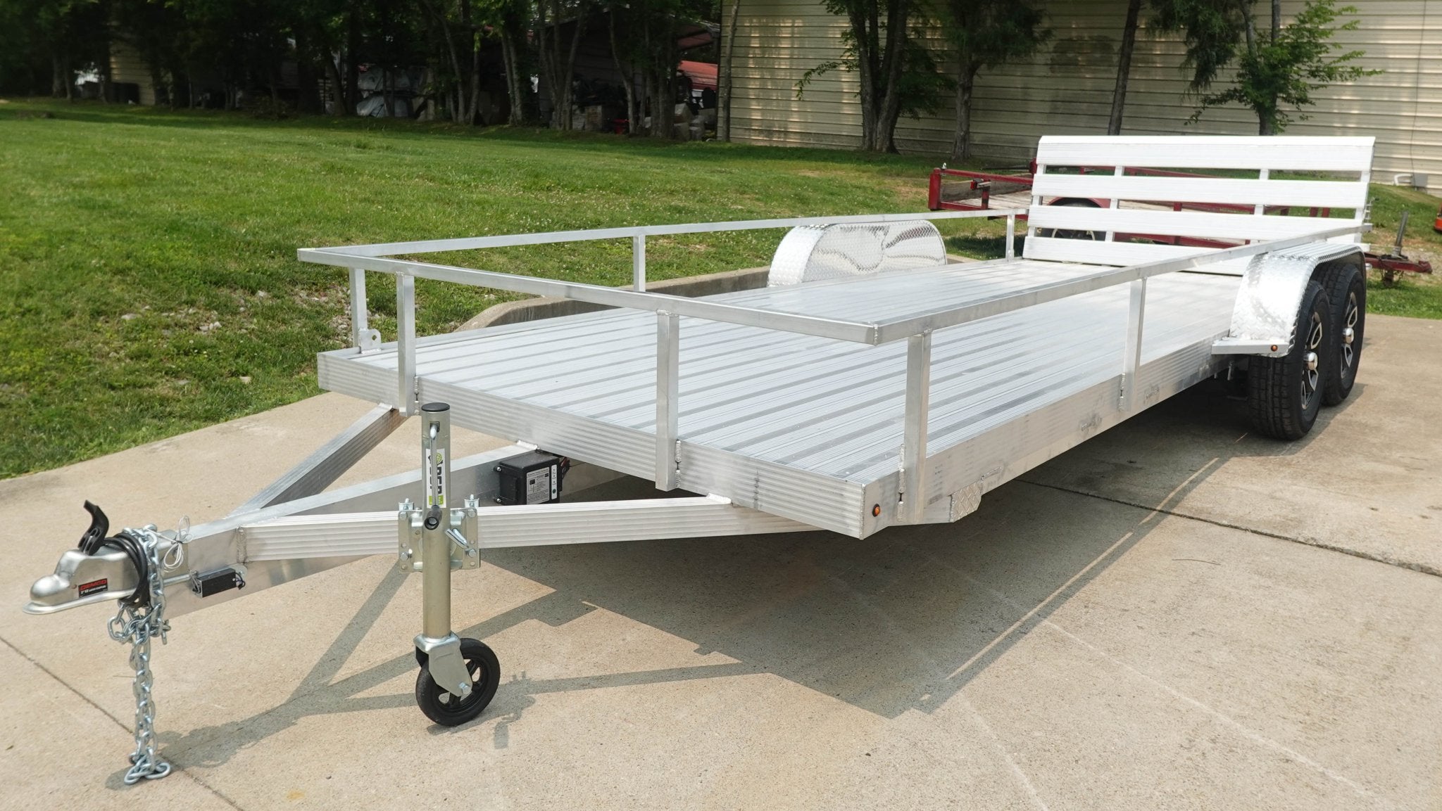 DSC04769-12.jpg 7' x 18' All Aluminum Utility Trailer Dual Axle Straight Deck - Image 1