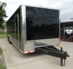 8.5x32 Black Enclosed Car Hauler Trailer With Ramp and Side Door (3) 7K Axles 21k GVWR - Image 2