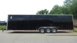 8.5x32 Black Enclosed Car Hauler Trailer With Ramp and Side Door (3) 7K Axles 21k GVWR - Image 6
