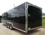 8.5x32 Black Enclosed Car Hauler Trailer With Ramp and Side Door (3) 7K Axles 21k GVWR - Image 13