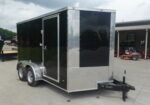 7X12 V-Nose Enclosed Cargo Trailer (2) 3,500LB Axles - Image 4