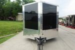 8.5x12 Black V-Nose Enclosed Trailer with Elect Pkg (2) 3500lb Axles Storage - Image 2
